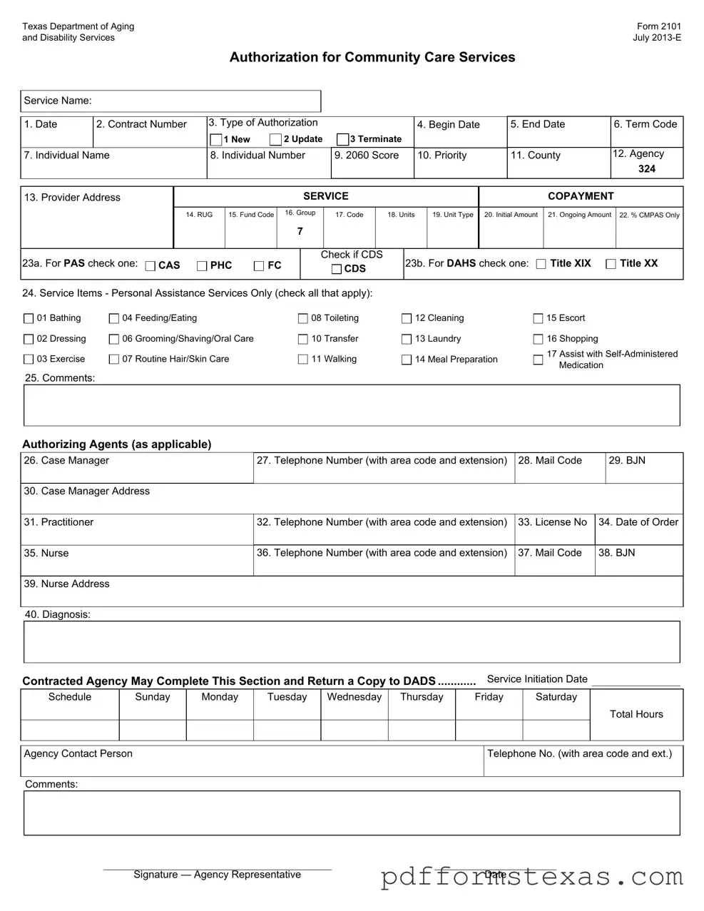 Get 2101 Texas Form