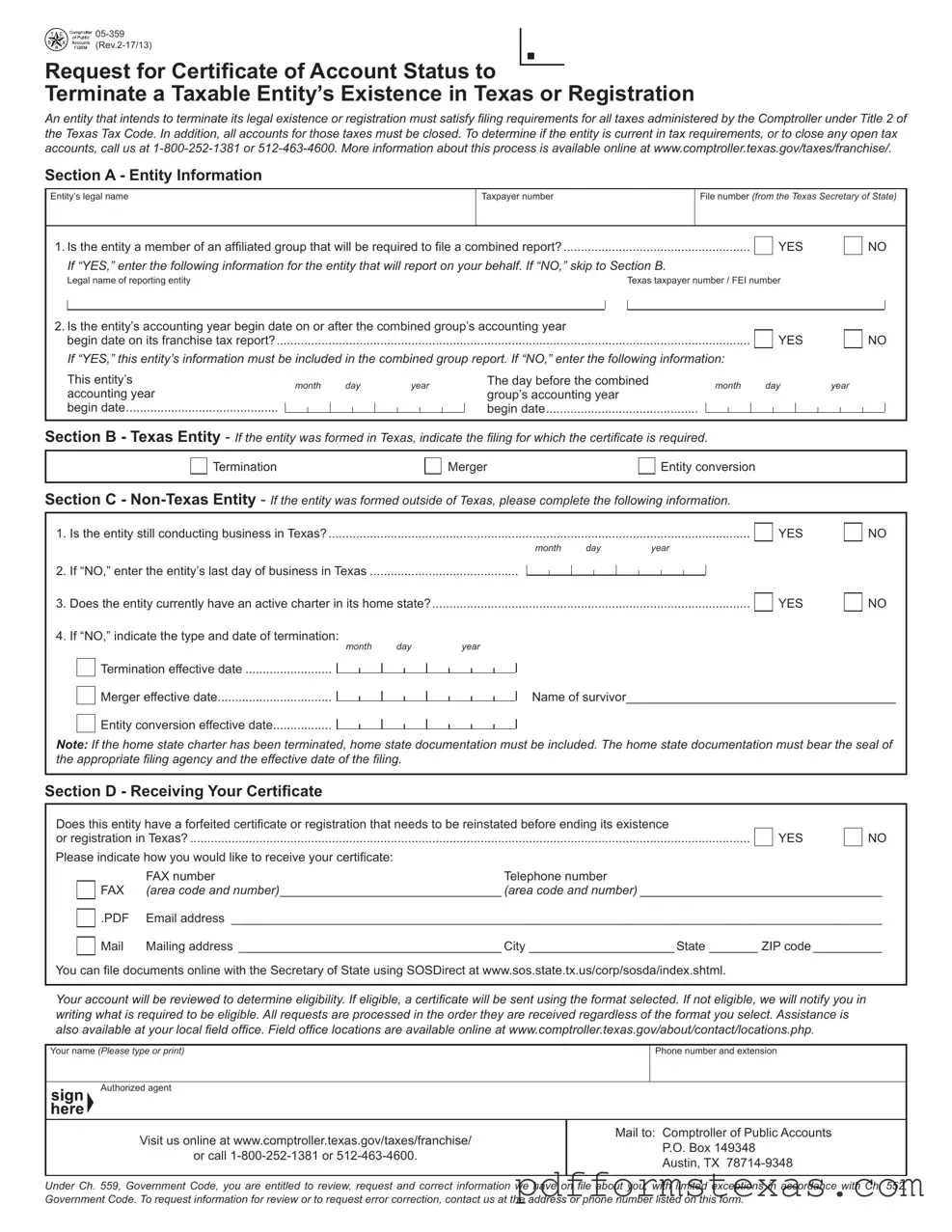 Get 5 359 Texas Form