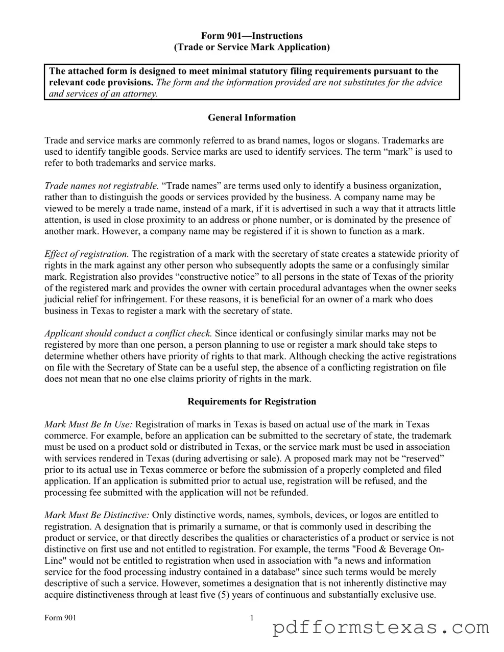 Get 901 Texas Form
