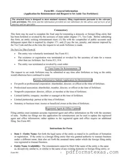 Get 801 Texas Form