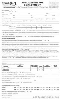 Get Application For Texas De Brazil Form