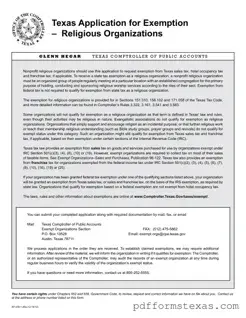 Get Texas Application Exemption Form