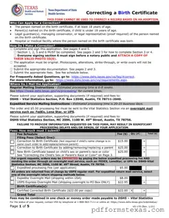 Get Texas Certificate Birth Form