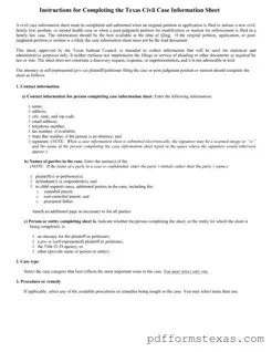 Get Texas Civil Case Information Sheet Form