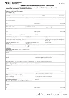 Get Texas Credentialing Application Form