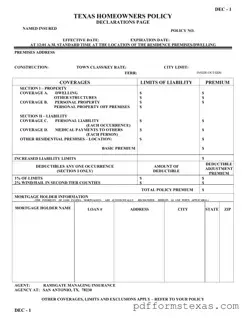 Get Texas Dec 1 Form