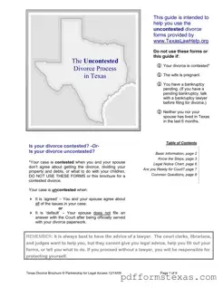 Get Texas Divorce Form