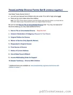 Get Texas Law Help Form