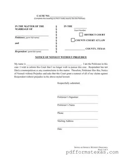 Get Texas Notice Of Nonsuit Form