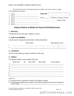 Get Texas Petition To Modify Form