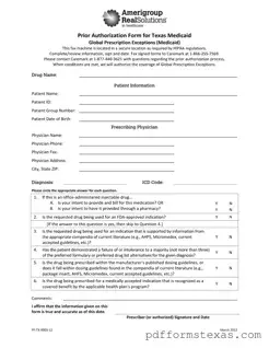 Get Texas Pre Authorization Request Form