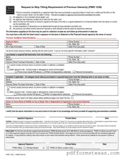 Get Texas Pwd 1238 Form
