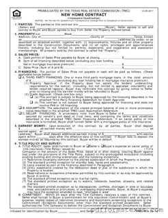 Get Texas Real Estate Sales Contract Form