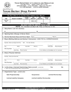 Get Texas Tdlr Bar Form