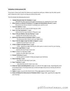 Get Texas Visitation Enforcement Form