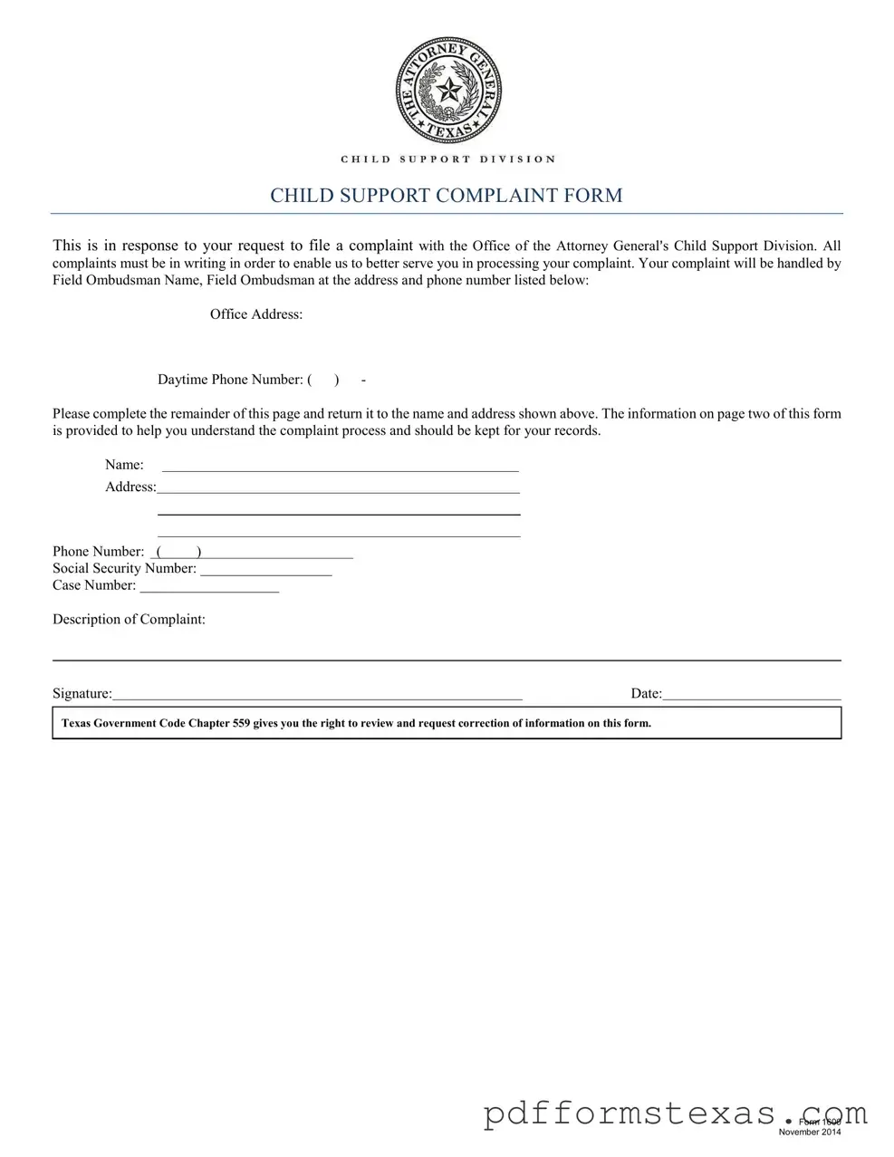 Get Texas 1600 Form
