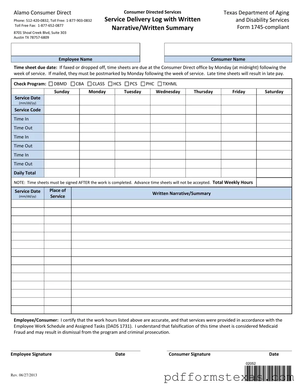 Get Texas 1745 Form