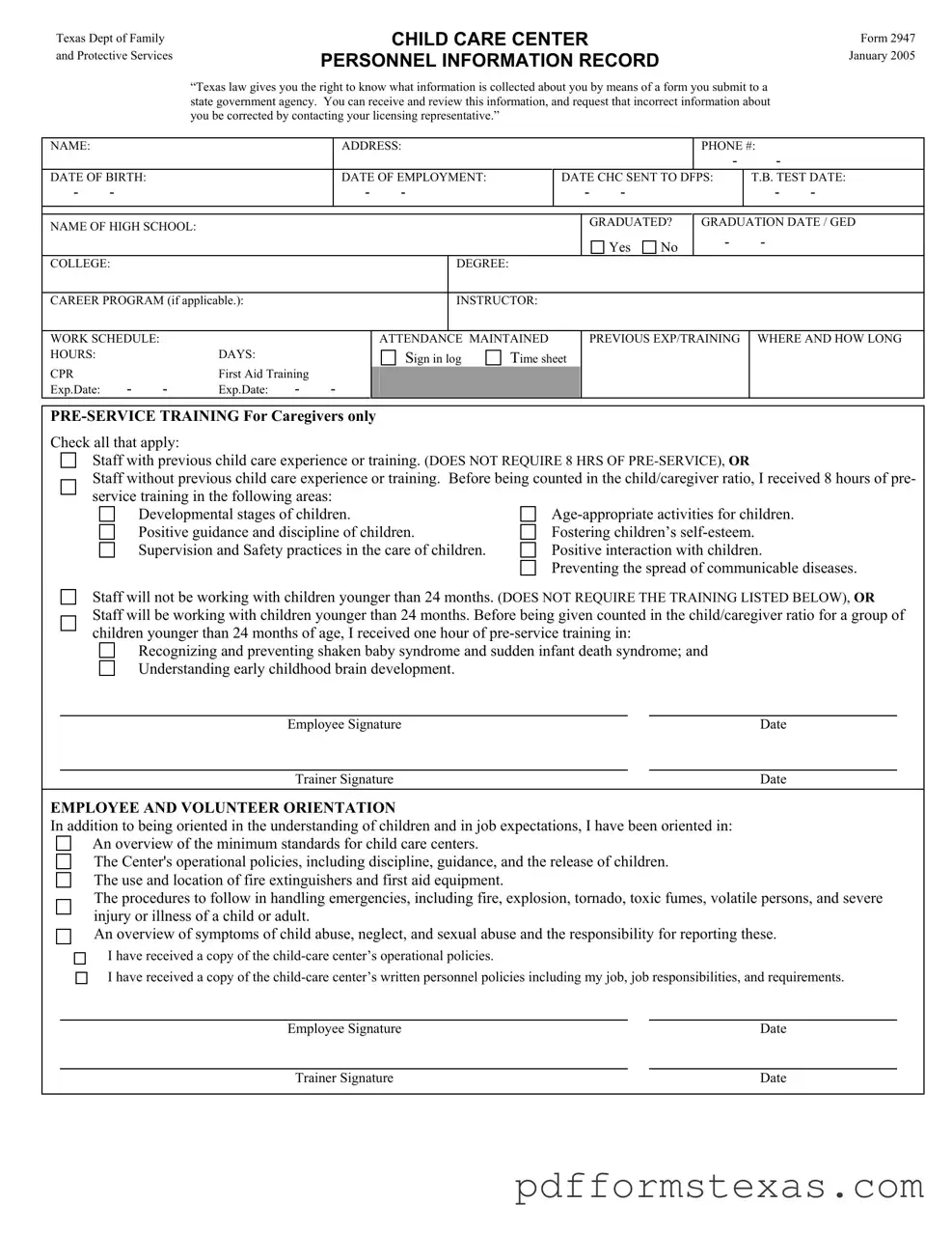 Get Texas 2947 Form