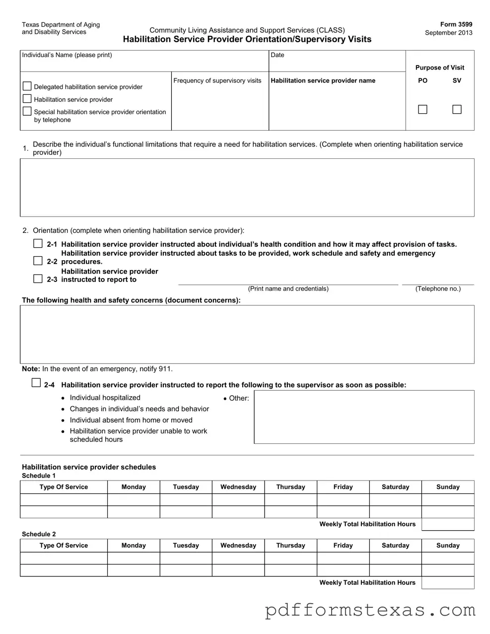 Get Texas 3599 Form