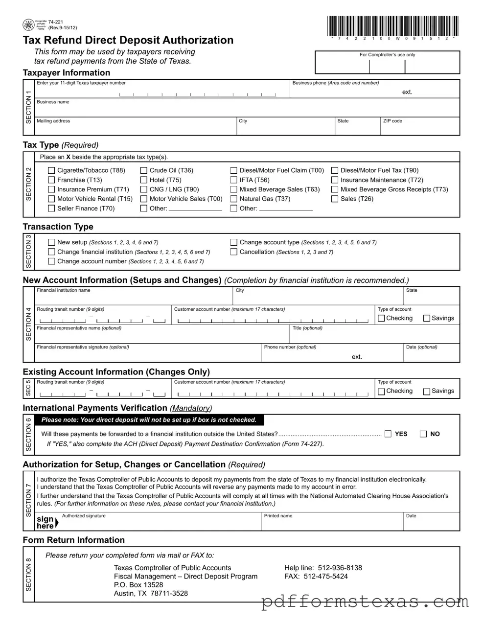 Get Texas 74 221 Form