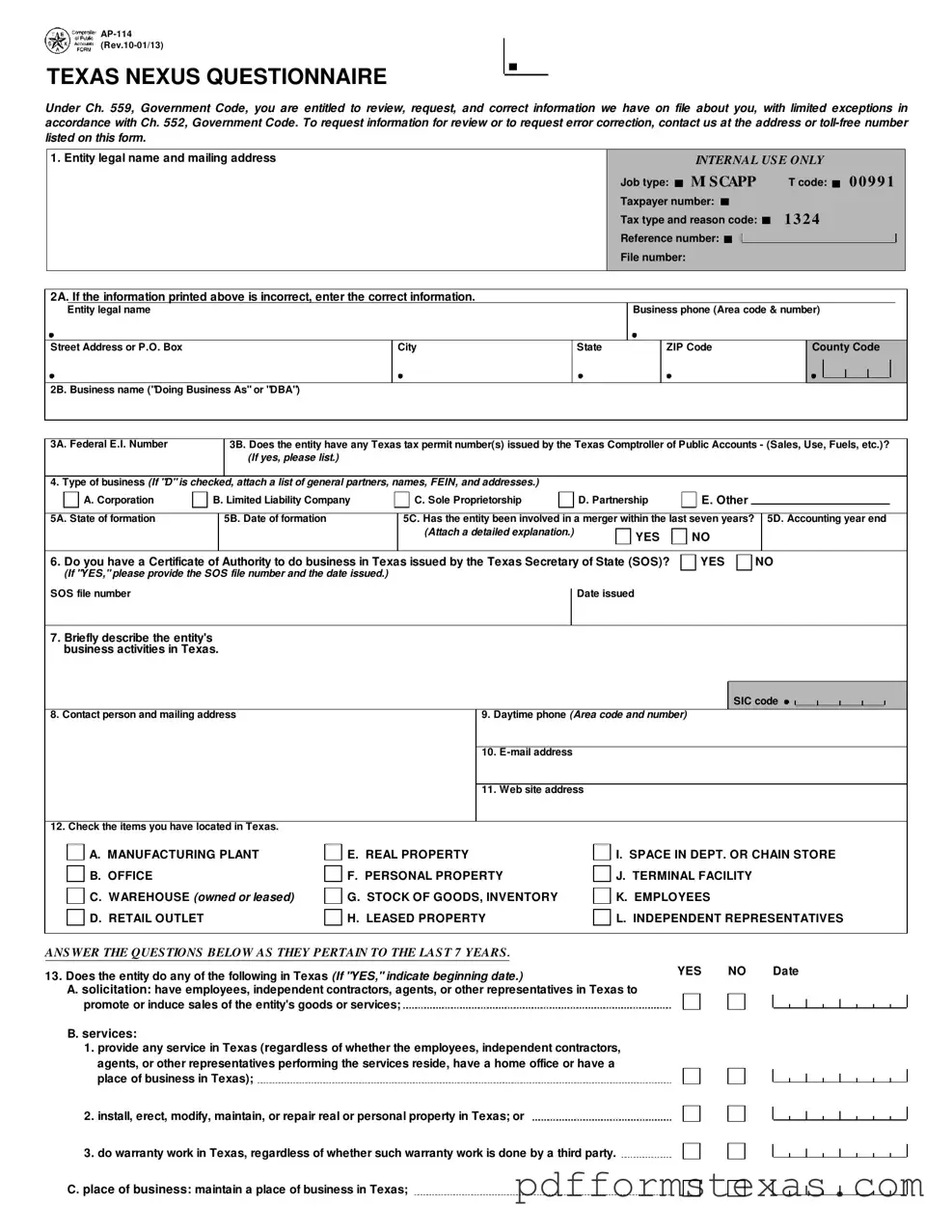 Get Texas Ap 114 Form