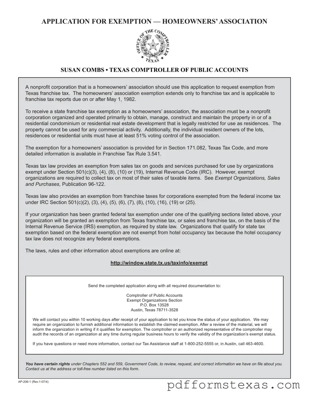 Get Texas Ap 206 Form
