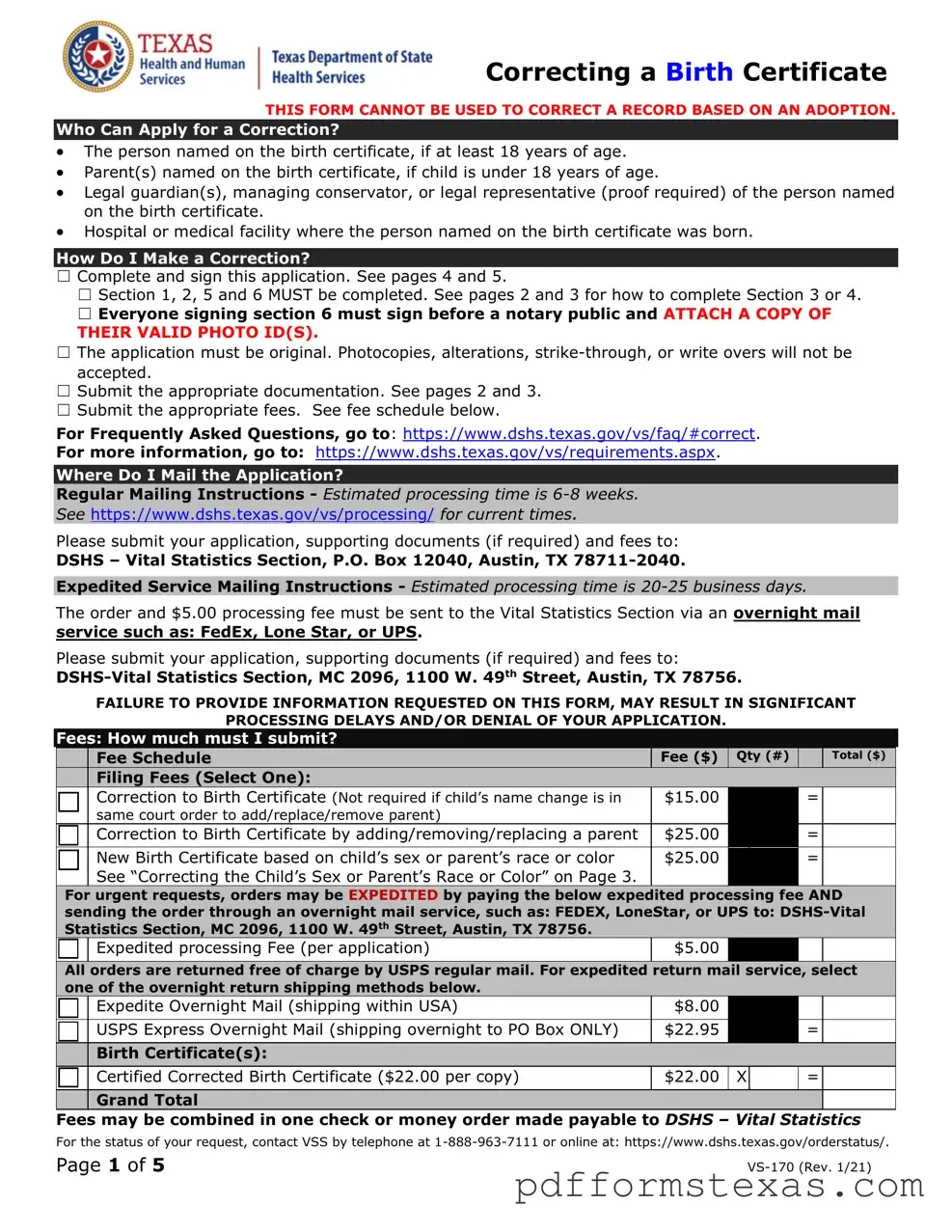 Get Texas Certificate Birth Form