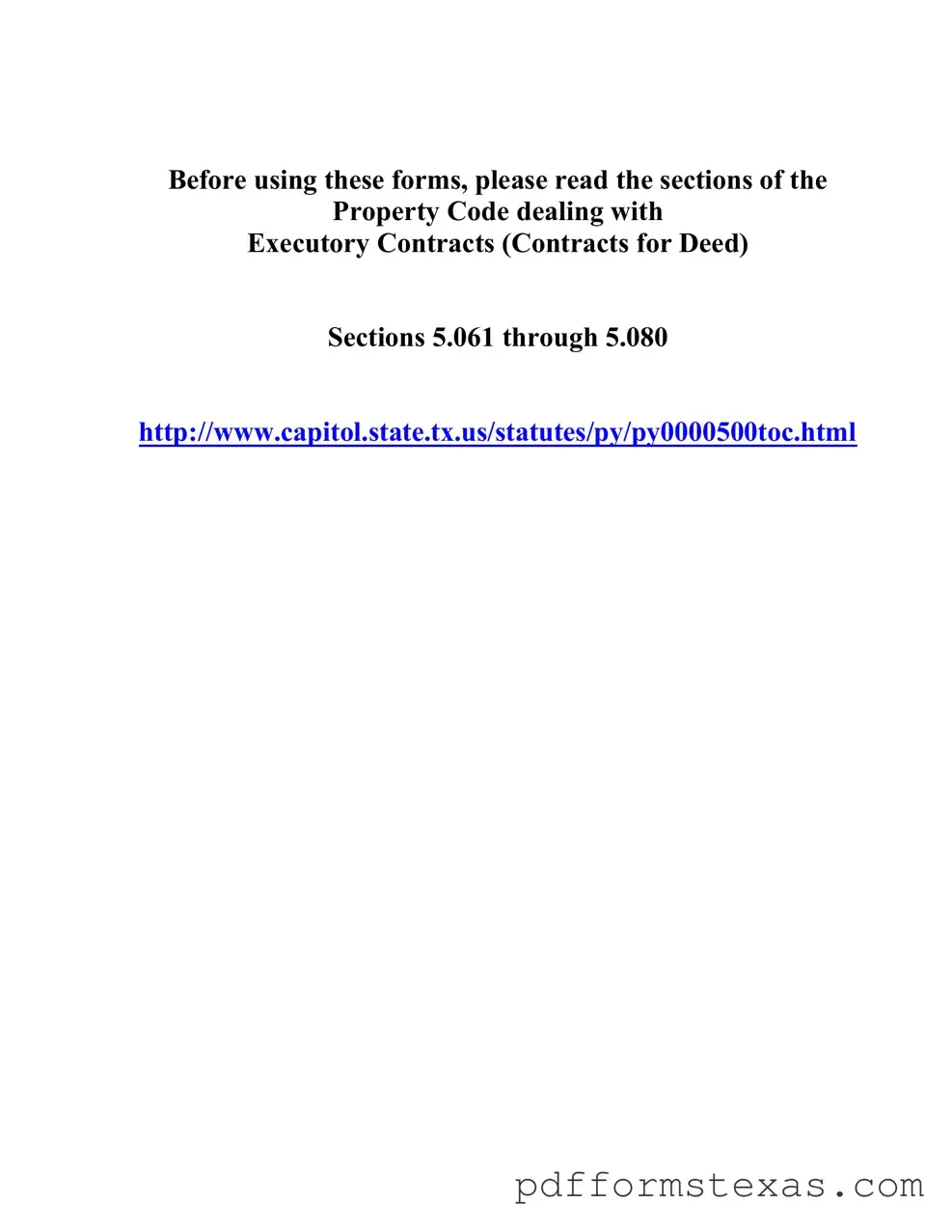 Get Texas Contract For Deed Form