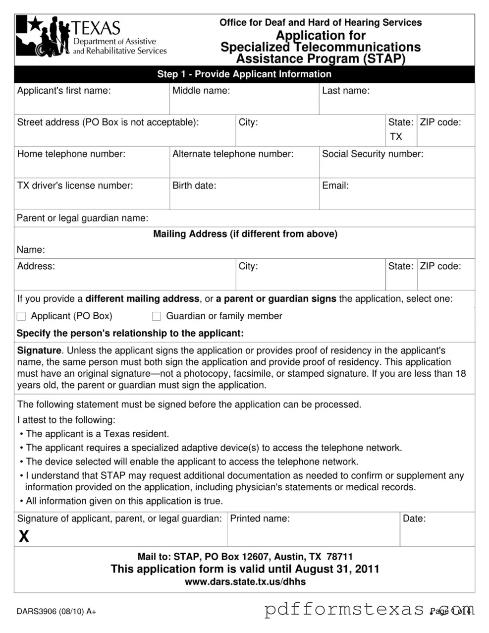 Get Texas Dars3906 Form