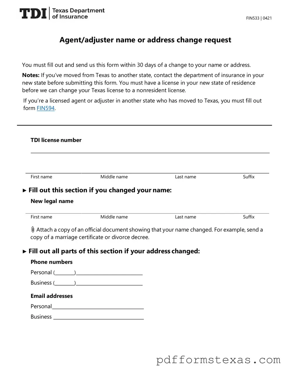 Get Texas Fin533 Form