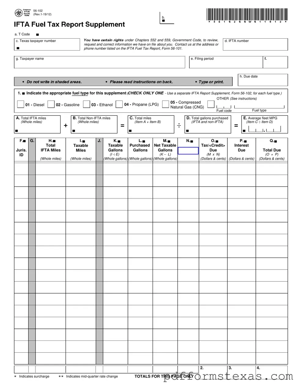 Get Texas Ifta Form