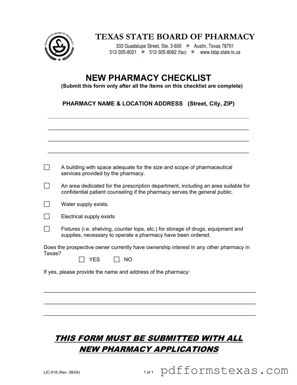 Get Texas Lic 018 Form