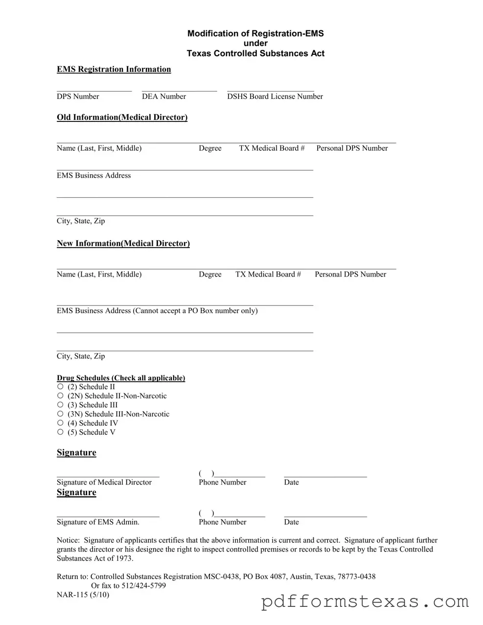 Get Texas Nar 115 Form