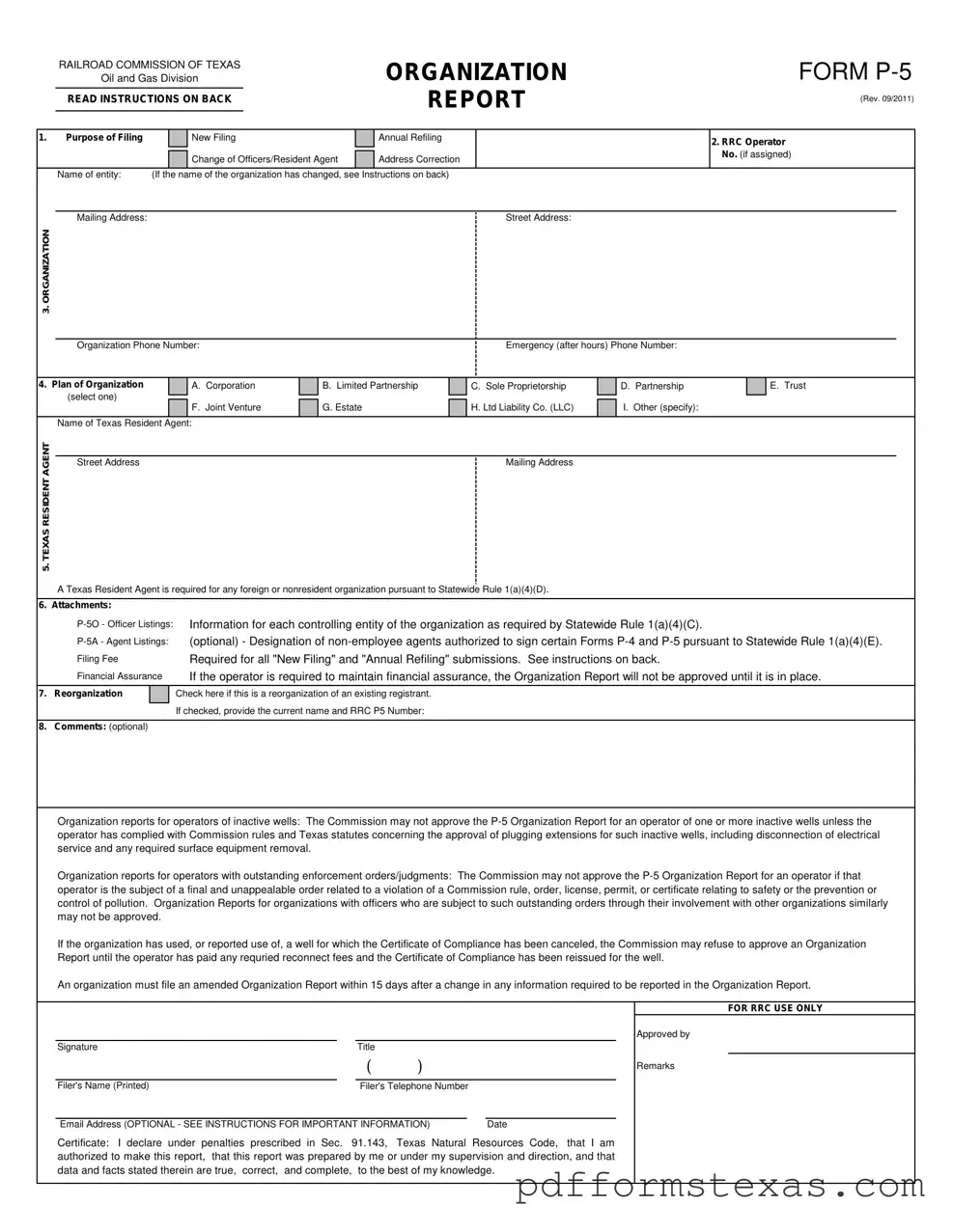 Get Texas P 5 Form