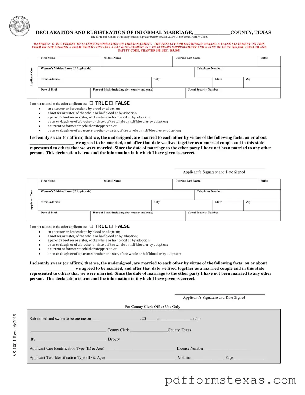 Get Texas Vs 180 1 Form