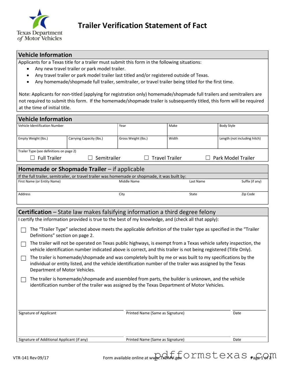 Get Texas Vtr 141 Form